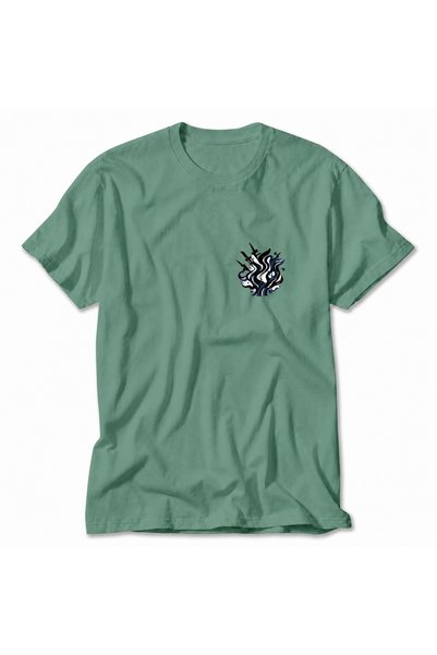WAKHA Women's Aquarius Star Sign Modern Art Design - Green