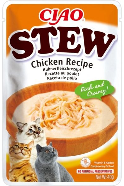Inaba PLIC PISICA CIAO ENTREE STEW PUI CU BRANZA 40 GR