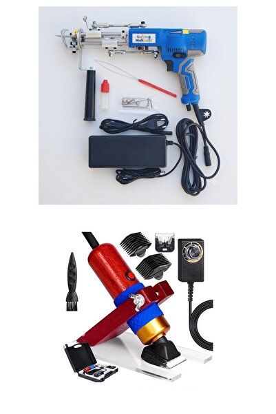 tufty Mini Tufting Set (AK-V Tufting Makinesi (TABANCASI) ve Tıraş Makinesi)