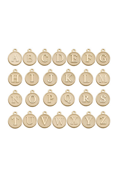Choice8 A-Z Champagne 26pcs 26pcs 12*14mm A-Z Letter Charms Enamel Charms Alp...