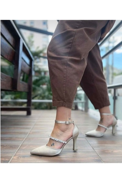 FYD SHOES STYLISH WOMEN'S ABYE SHOE WITH SATIN STONE DETAILS
