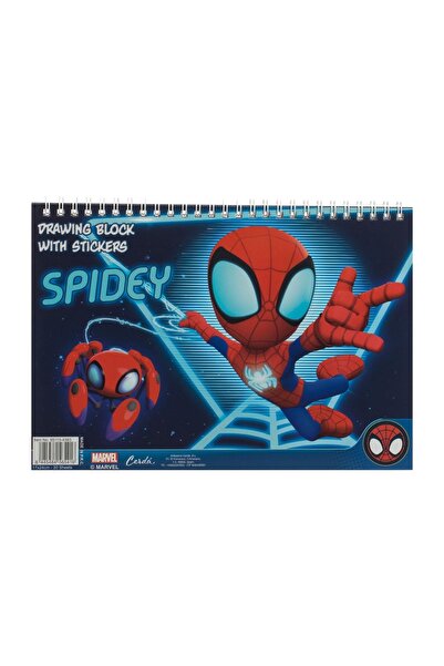 spidey Bloc de desen cu autocolante, format B5, 30 file – autocolante