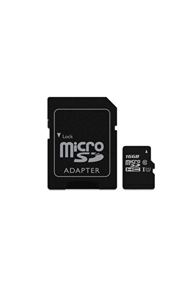 SIKS Card de memorie MicroSD 16 GB SIKS, cu adaptor SD inclus, Clasa 10, Vite...