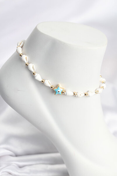 Mega Bazaar Sea Shell Model Star Detailed Anklet