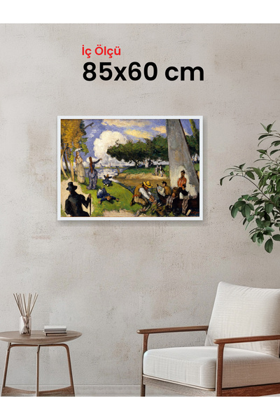 HARS Slim İnce Profil Beyaz Çerçeve 85 x 60 cm Şeffaf Korumalı PVC