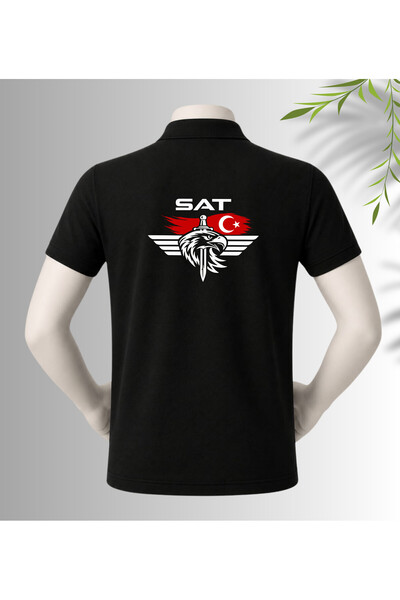 dafri Special Design Sat Printed Polo Collar 100% Cotton T-Shirt