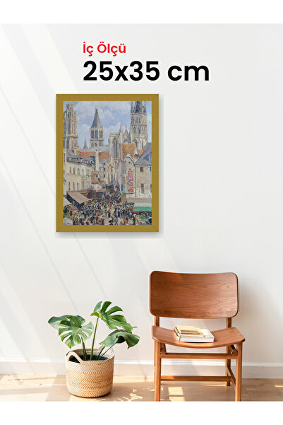 HARS Slim İnce Profil Altın Çerçeve 25 x 35 cm Şeffaf Korumalı PVC