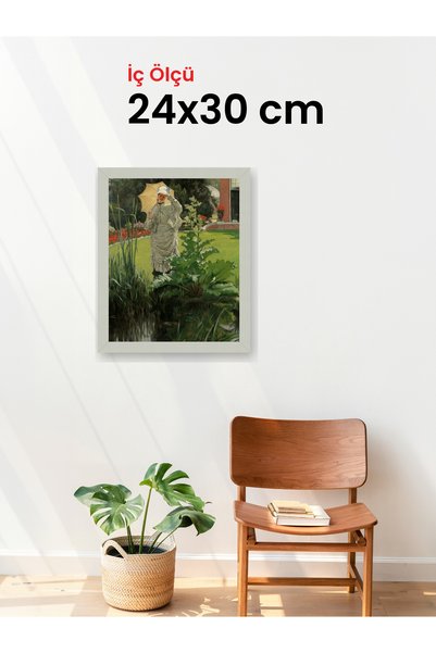 HARS Slim İnce Profil Gümüş Çerçeve 24 x 30 cm Camlı
