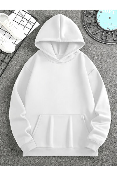 New Shine Solid Color Cotton Men's Sweatshirt