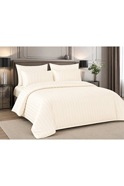 CHIRASO DAMASK Bed Linen Set, 6 pieces Stretchy Sheet 180x200, Duvet Cover 22...