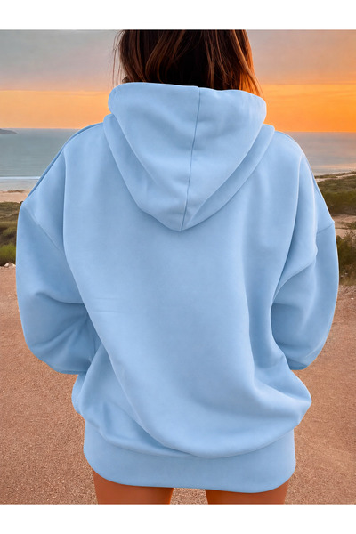 New Shine Solid Color Cotton Women's Sweatshirt