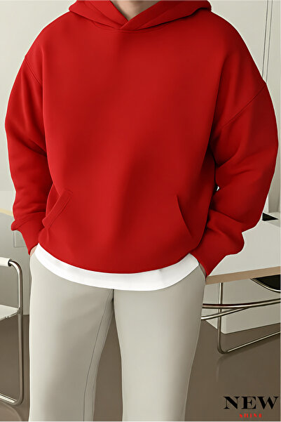 New Shine Solid Color Cotton Men's Sweatshirt