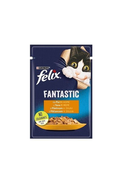 PURINA DOG&CAT CHOW PLIC PISICA PURINA FELIX FANTASTIC CU PUI 85GR