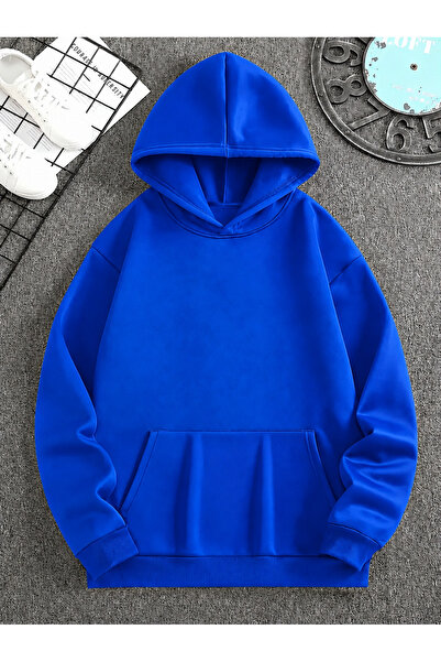 New Shine Solid Color Cotton Men's Sweatshirt