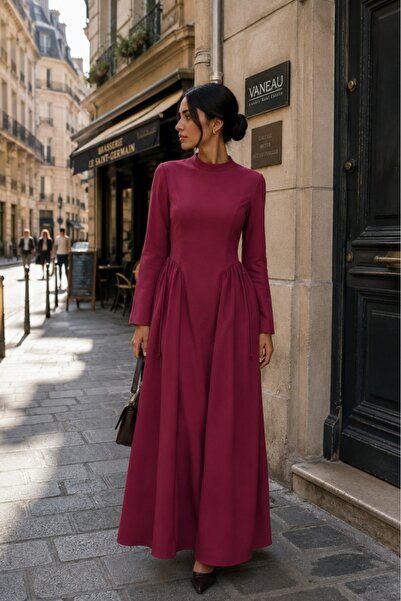 Hola Lady Waist Tie Long Sleeve Dress Hl023