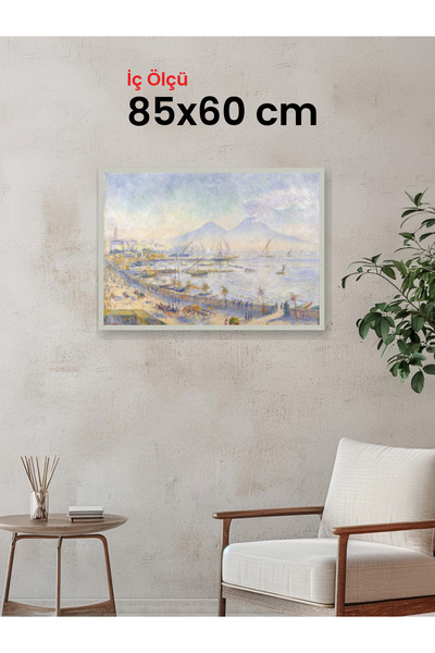 HARS Slim İnce Profil Gümüş Çerçeve 85 x 60 cm Şeffaf Korumalı PVC