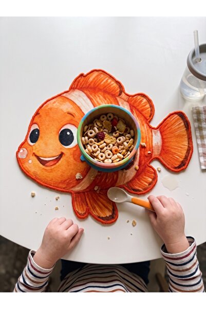 decofav Cute Clownfish Embroidered Edged Snack Mat 1 Piece