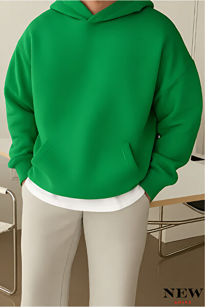 New Shine Solid Color Cotton Men's Sweatshirt