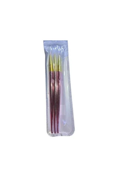 Hobibahçem Professional nail art nail pen set - 3 piece pink