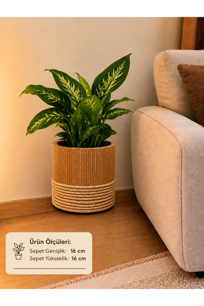 BLACK PEARL Bambu saksı sepeti ahşap saksı