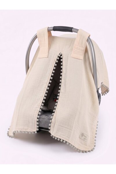 Kids Kingdom Cotton Bi Organic Muslin Fabric Stroller and Baby Carriage Cover...