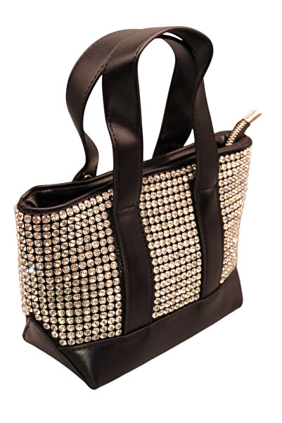 HFKY Women's Design Model Stone-Embellished Hand and Shoulder Bag. Daily Ston...