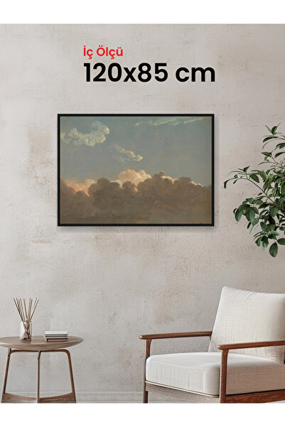 HARS Slim İnce Profil Siyah Çerçeve 120 x 85 cm Şeffaf Korumalı PVC