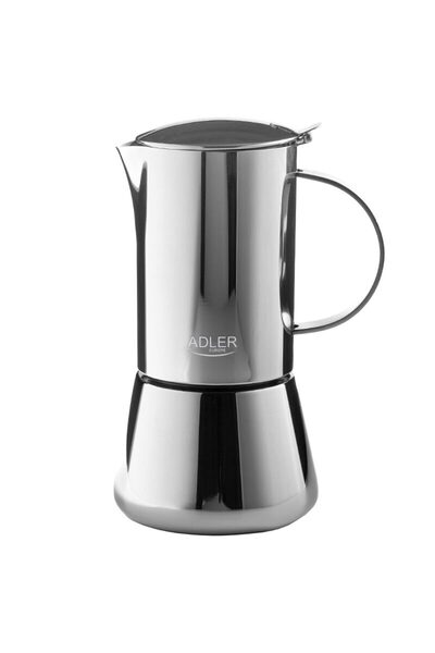 adler Cafetiera pentru esspreso, 620 ml, Otel argintiu, 16 x 12 x 23.3 cm