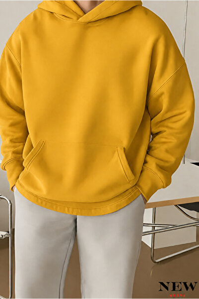 New Shine Solid Color Cotton Men's Sweatshirt