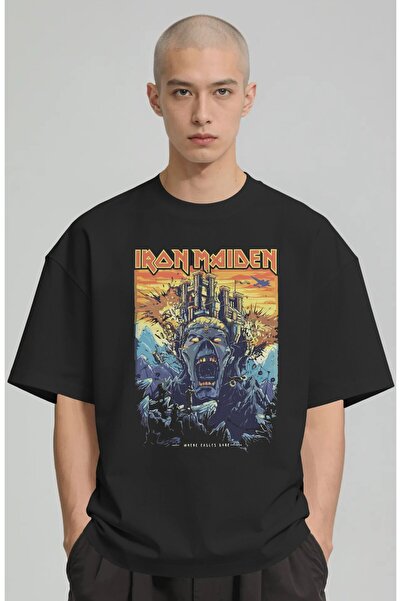 SEVBANO Iron Maiden Рок метъл музикална група Щампована унисекс овърсайз прем...