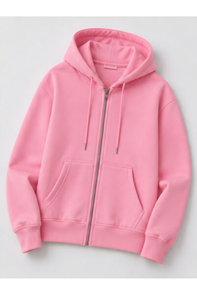Risil-Nu Company New Season Unisex 3-Thread Winter Zippered Hooded Cardigan