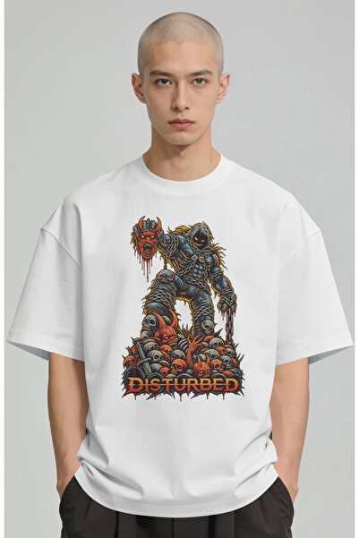 SEVBANO Disturbed Rock Metal Music Band Printed Unisex Oversize Premium T-Shirt