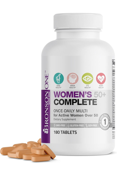 Bronson ONE Daily Women 50+ Complete Multivitamin Multimineral 22 in 1 - 180 ...