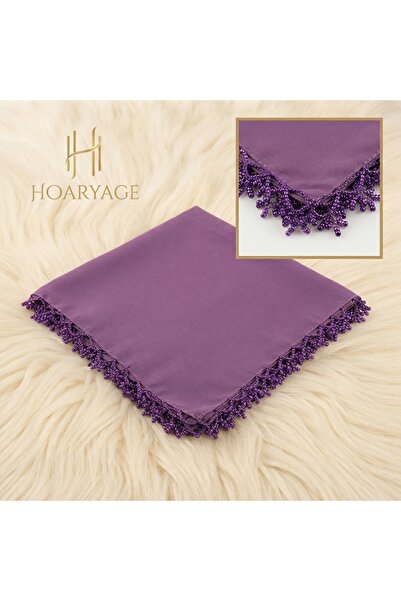 hoaryage Handmade Crochet with Sand Beads, Yemeni Cheesecloth, Scarf, 4 Edges...