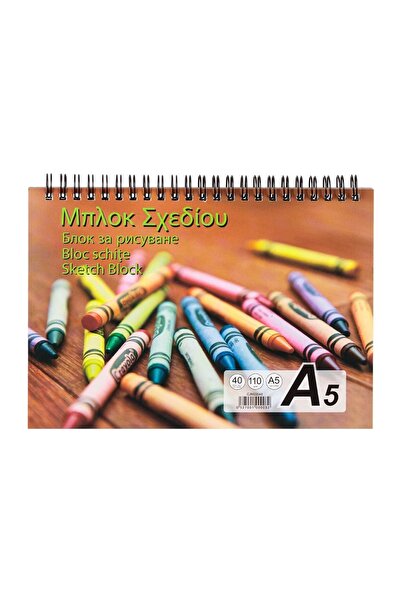 OEM Bloc hârtie pentru schițe, format A5, 40 file – spirală, schițe