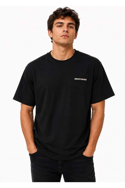 SKECHERS M Oversize Essential Crewneck Heavy T-Shirt S2620191 Men's T-Shirt B...