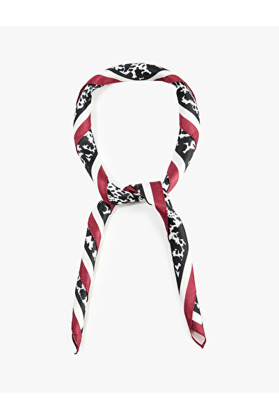 Koton Animal Patterned Square Satin Scarf Bandana