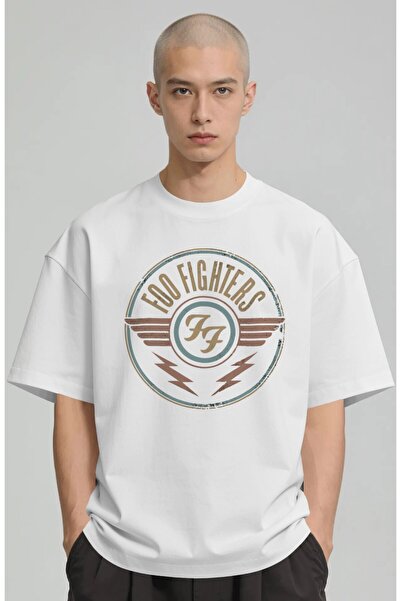 SEVBANO Μπλουζάκι Foo Fighters Rock Metal Music Group με στάμπα Unisex Oversi...