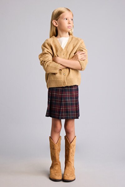 DeFacto Pleated Plaid Flannel Mini Skirt Girls I3609A826Wn