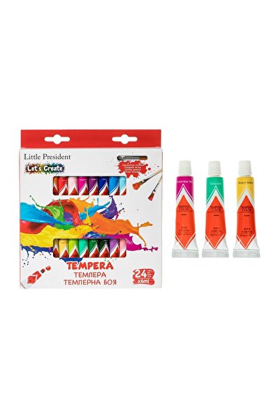 Little President Set acuarele pentru pictură și desen, 25 culori, 6ml – pensu...