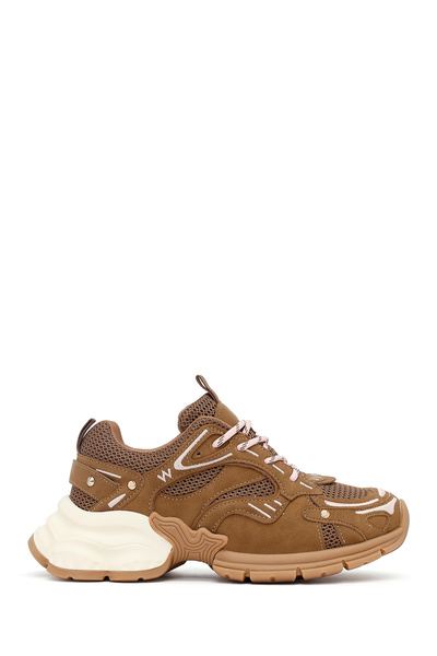Derimod Kadın Camel Bağcıklı Kalın Tabanlı Sneaker AF520002SK