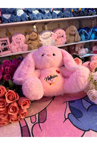 AsilToys Kişiye Özel Işıklı Müzikli Peluş Tavşan – Ömrüm, Bir Tanem, Nefesim ...