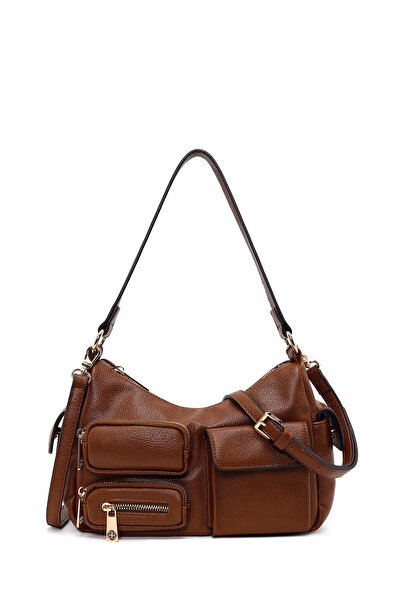 Derimod Women's Brown Long Strap Shoulder Bag Ab100025Sv