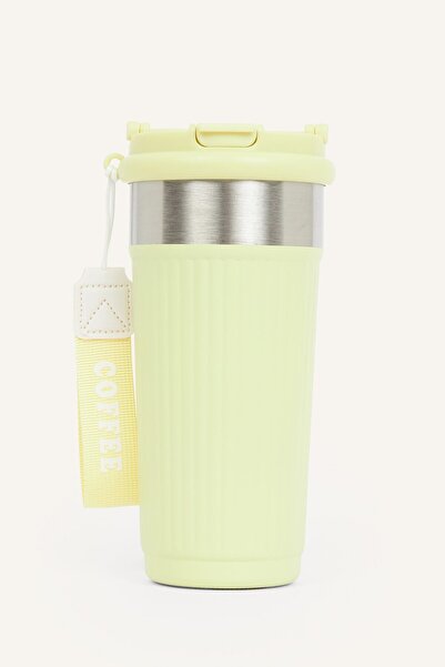 DeFacto Unisex 600 ml Thermos with Strap and Textured Cover H8535Axns