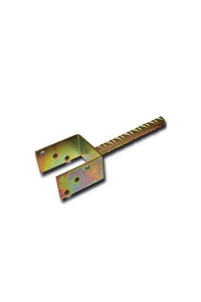 Strend Pro Suport stalp tip U fixare in beton, cu tija, MA2759, 100 mm, Zn