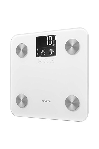 Sencor Cantar smart din sticla securizata, max 180 kg, masurare grasime corpo...