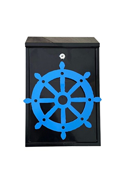 Vivatechnix Cutie postala Timona KRO-1233, otel, 400x250x100mm, Negru/Albastr...