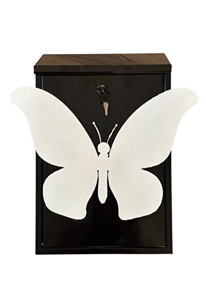 Vivatechnix Cutie postala Butterfly KRO-1228, otel, 400x250x100mm, Negru/Alb,...