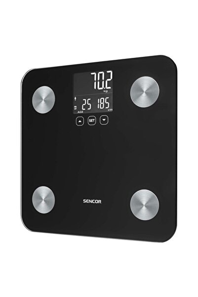 Sencor Cantar smart din sticla securizata, max 180 kg, masurare grasime corpo...