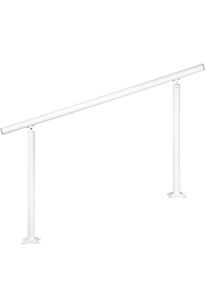 Vivatechnix Balustrada pentru 1-5 trepte exterioare, Alb, Aluminiu, Lungime 1...